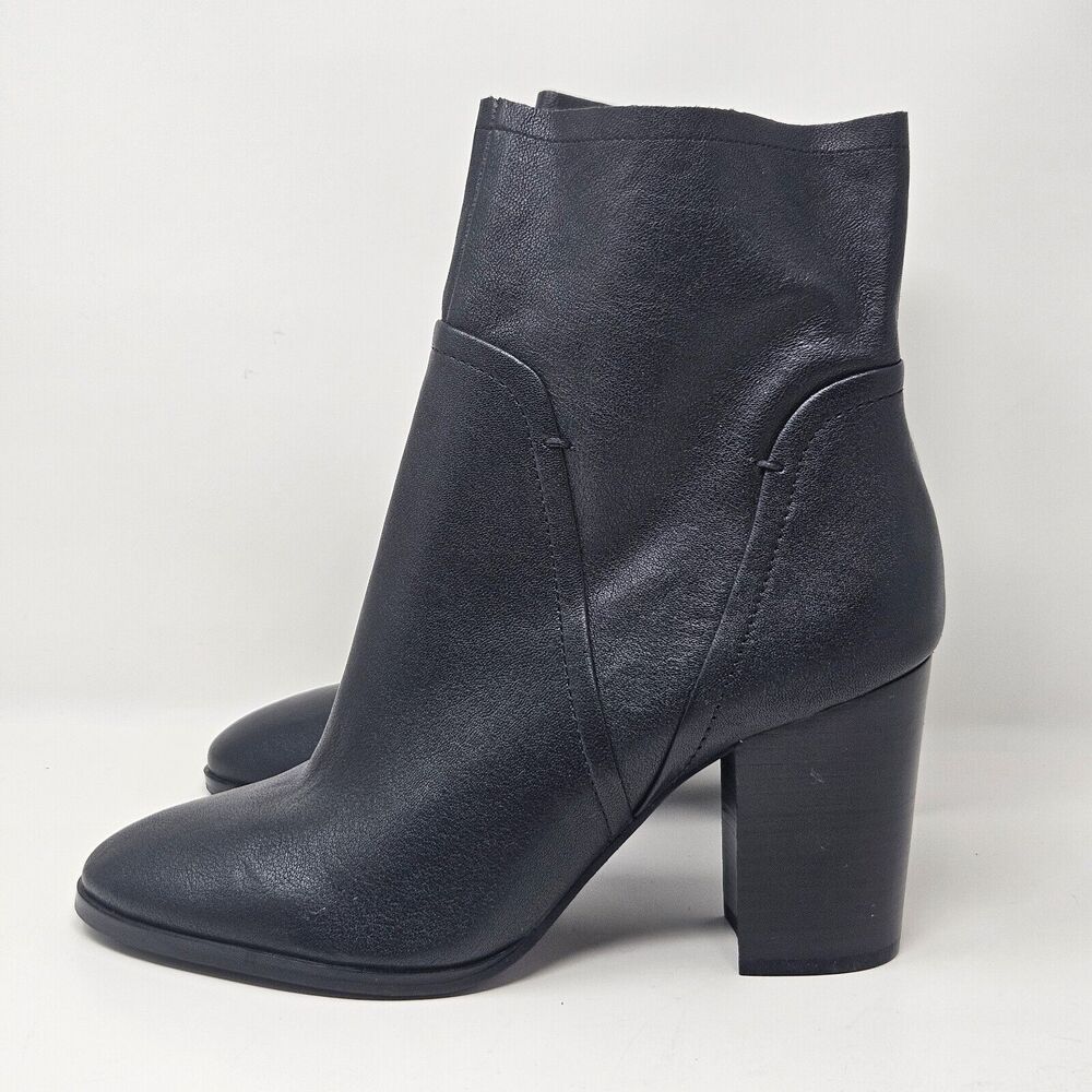 Gibson Latimer Womens Boots Size 10 M Black Sheep Leather Zip High Heel Ankle